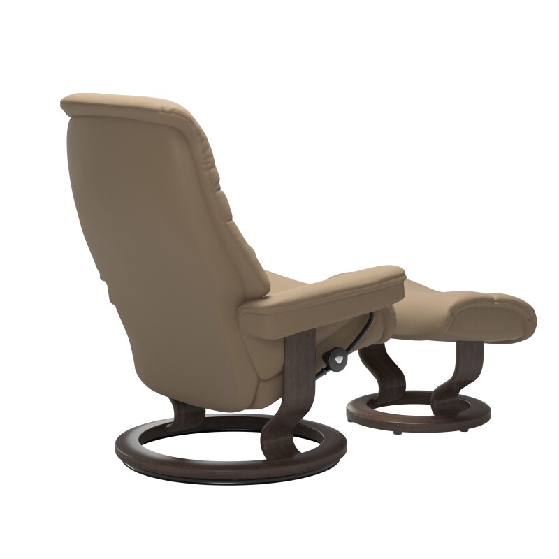 Stressless® Sunrise (M) Classic Base Recliner with Ottoman 12370150940311