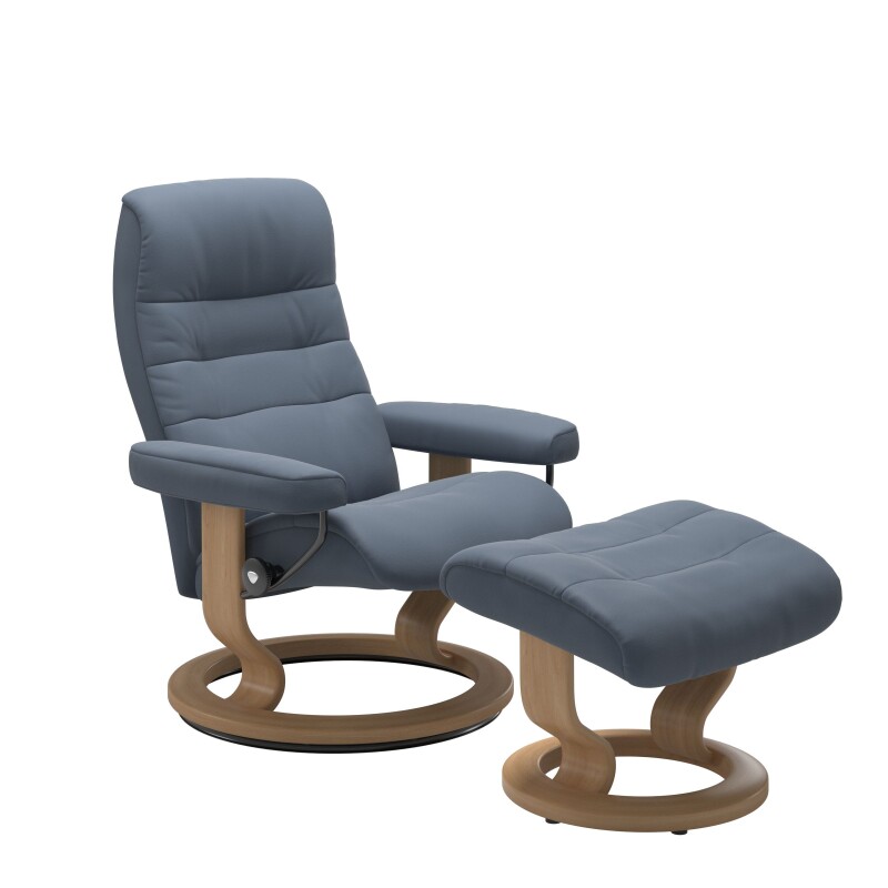 Stressless® Opal (M) Classic Base Recliner with Ottoman 12550150947104