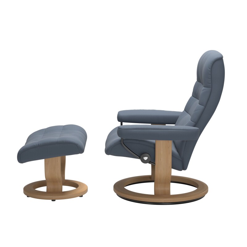 Stressless® Opal (M) Classic Base Recliner with Ottoman 12550150947104