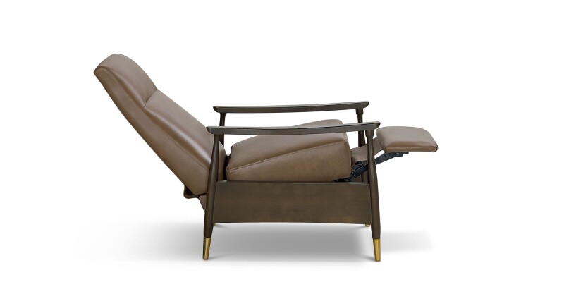 Maris Leather Manual Recliner with Wood Frame 12563L52
