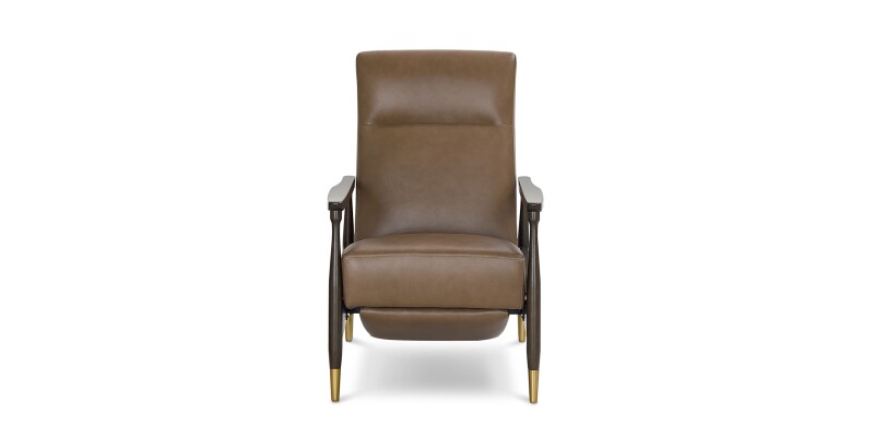 Maris Leather Manual Recliner with Wood Frame 12563L53