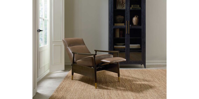 Maris Leather Manual Recliner with Wood Frame 12563L53
