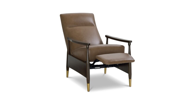 Maris Leather Manual Recliner with Wood Frame 12563L58
