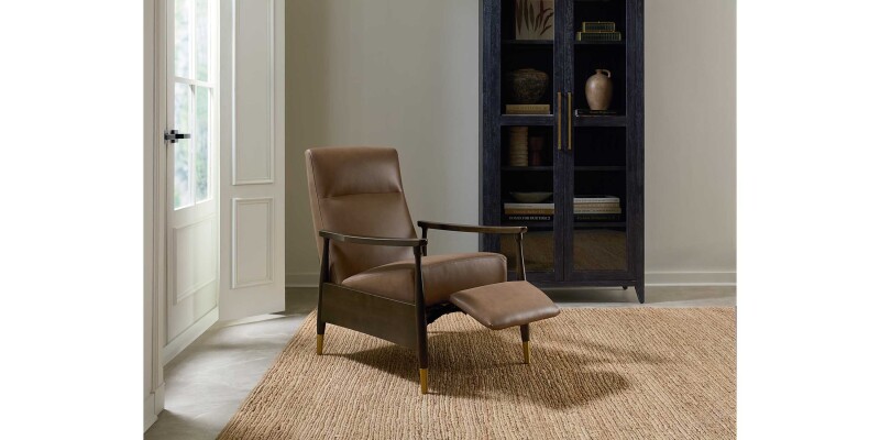 Maris Leather Manual Recliner with Wood Frame 12563L59