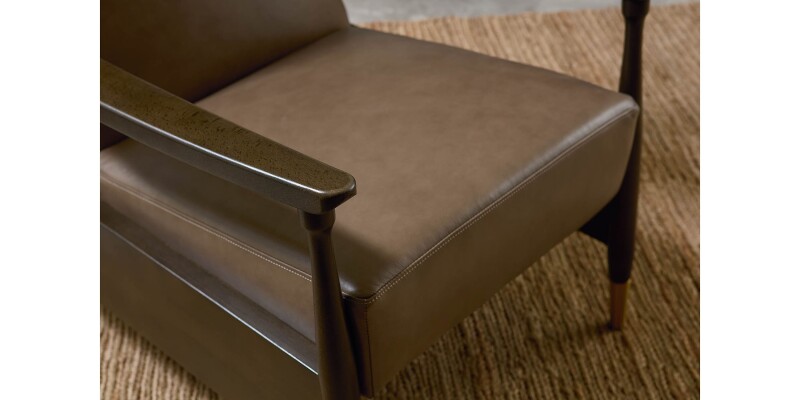 Maris Leather Manual Recliner with Wood Frame 12563L61