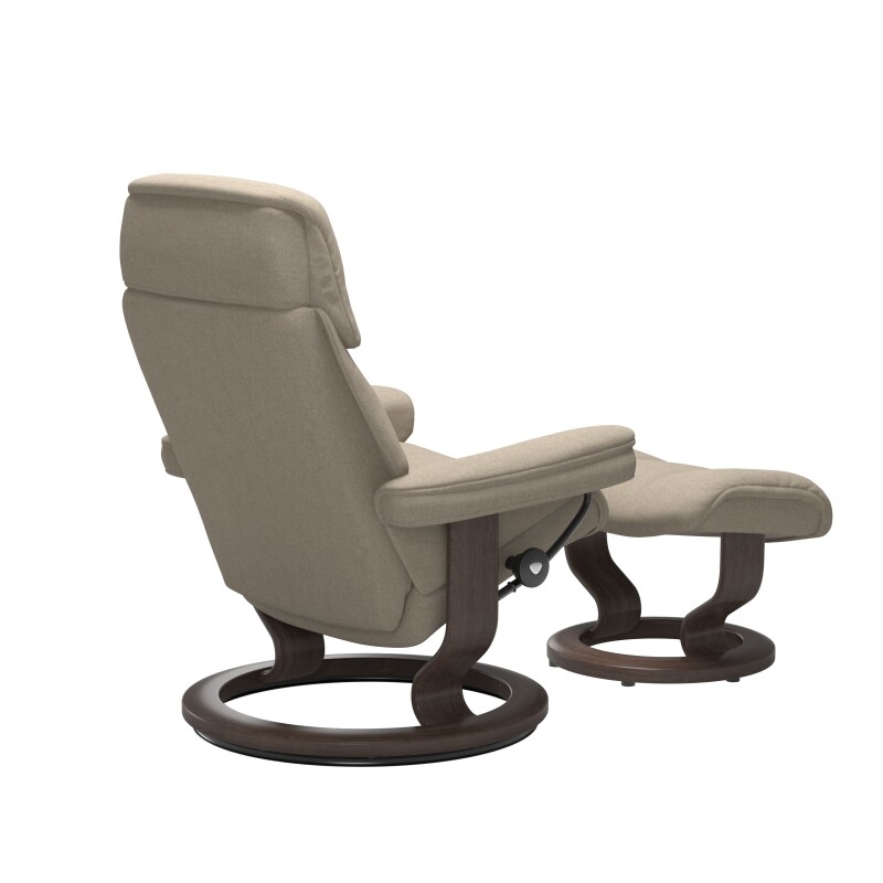 Stressless® Ruby (M) Classic Base Recliner with Ottoman 12590155798111