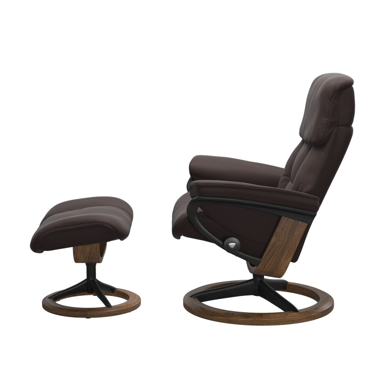 Stressless® Ruby (M) Signature Base Recliner with Ottoman 1259315094344502
