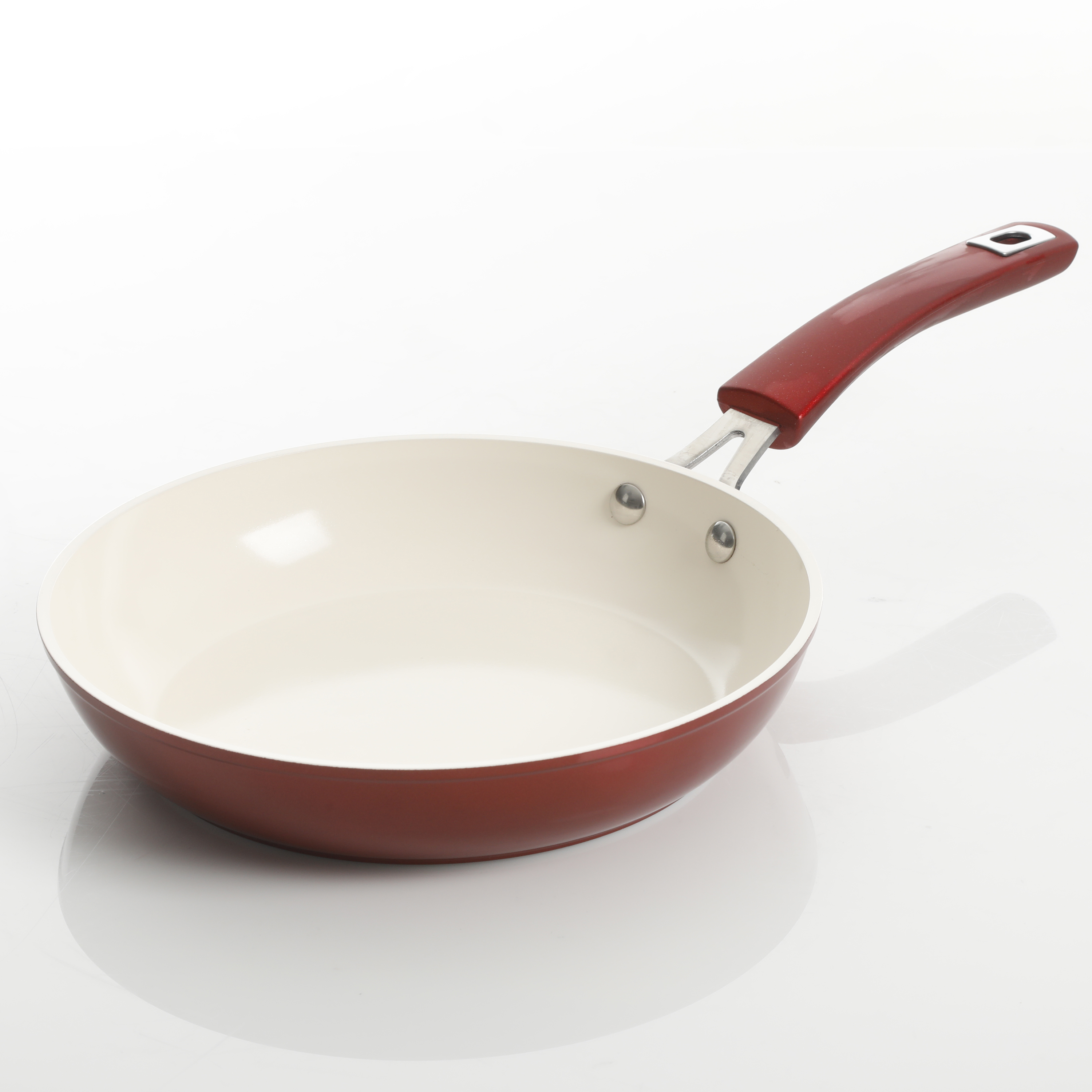 Arlington Healthy Nonstick Ceramic Coated Forged Aluminum Induction Cookware, 12-Piece, Metallic Red 12635812