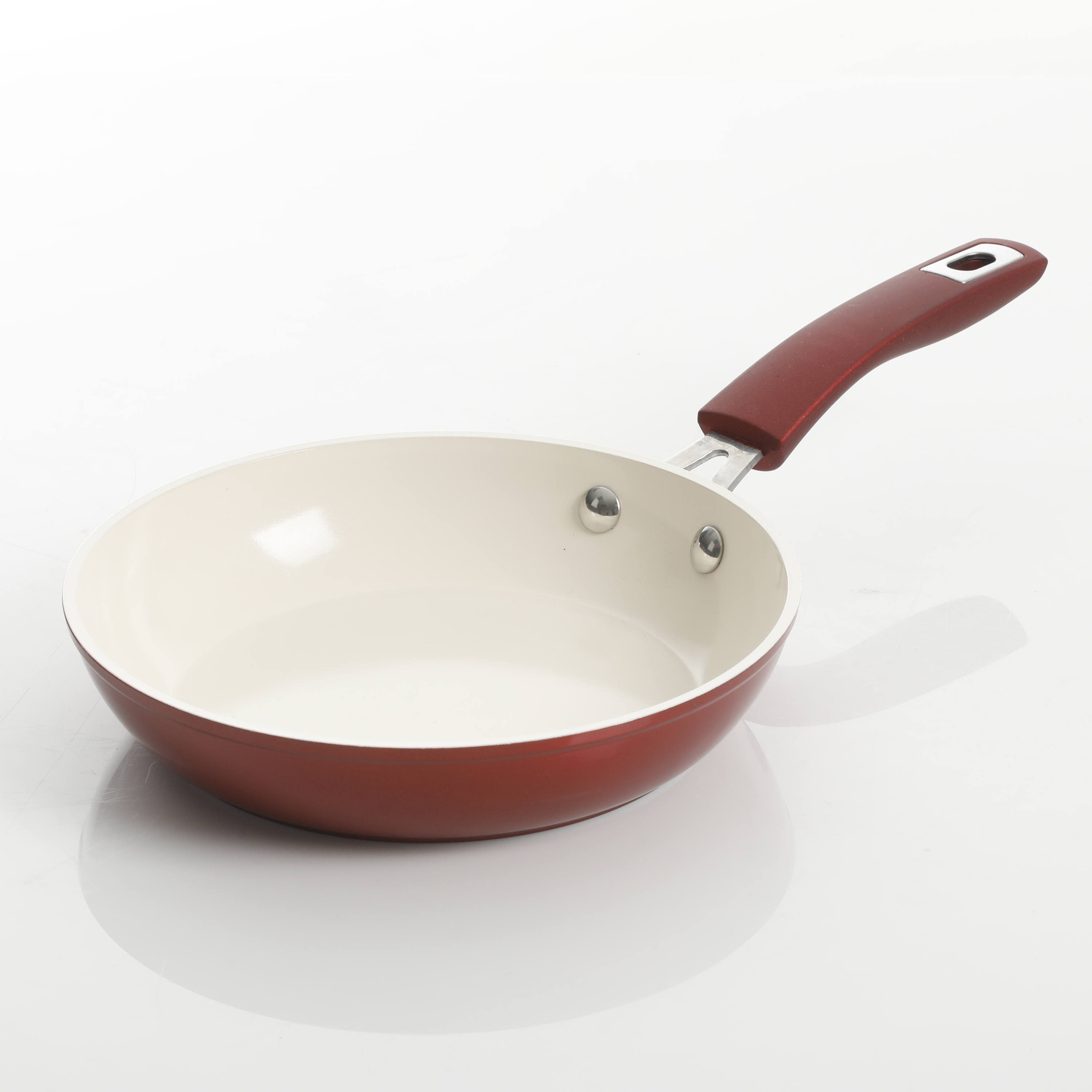 Arlington Healthy Nonstick Ceramic Coated Forged Aluminum Induction Cookware, 12-Piece, Metallic Red 12635812