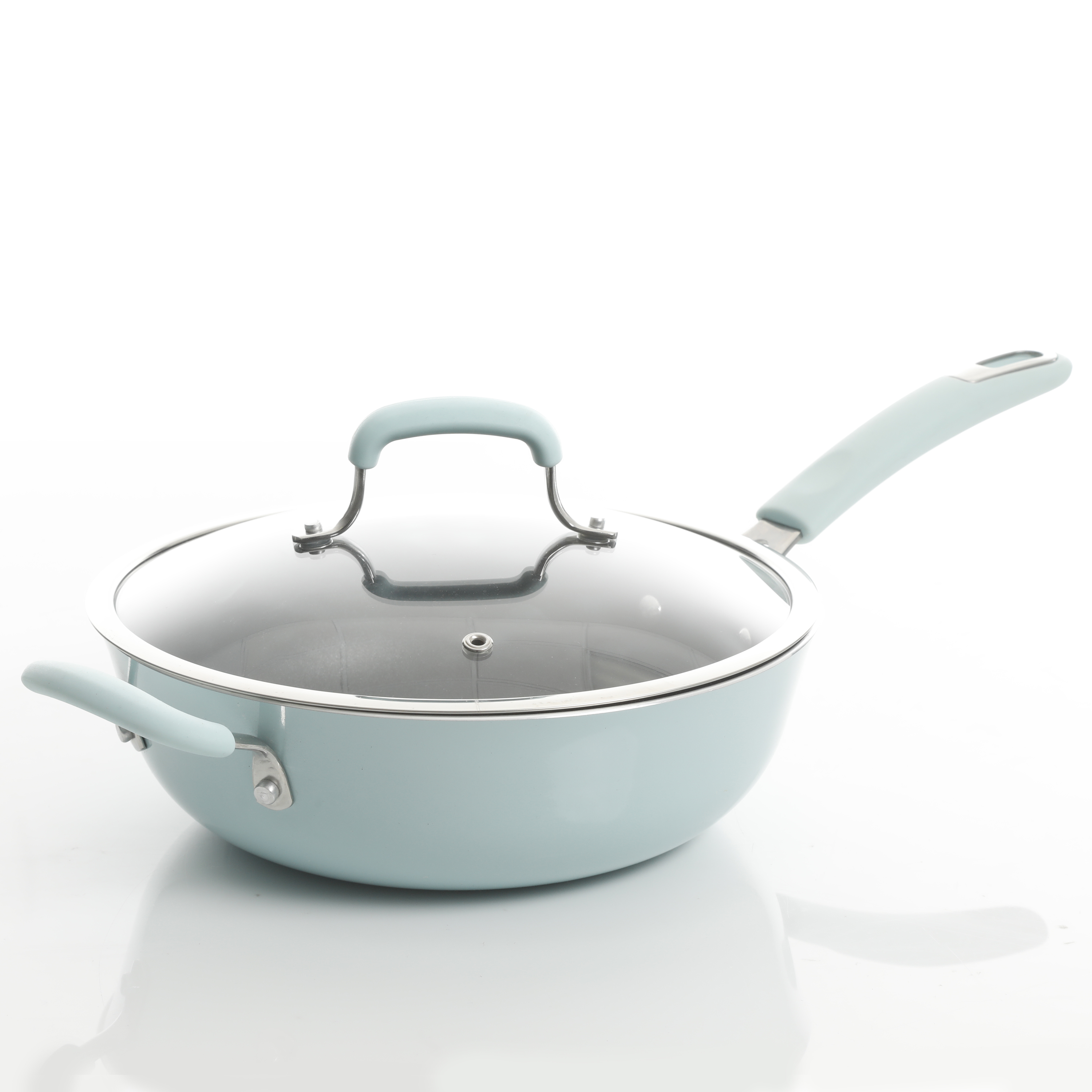 Elite Andover Nonstick Platinum Forged Aluminum Cookware Set, 10-Piece, Glacier Blue 12636910