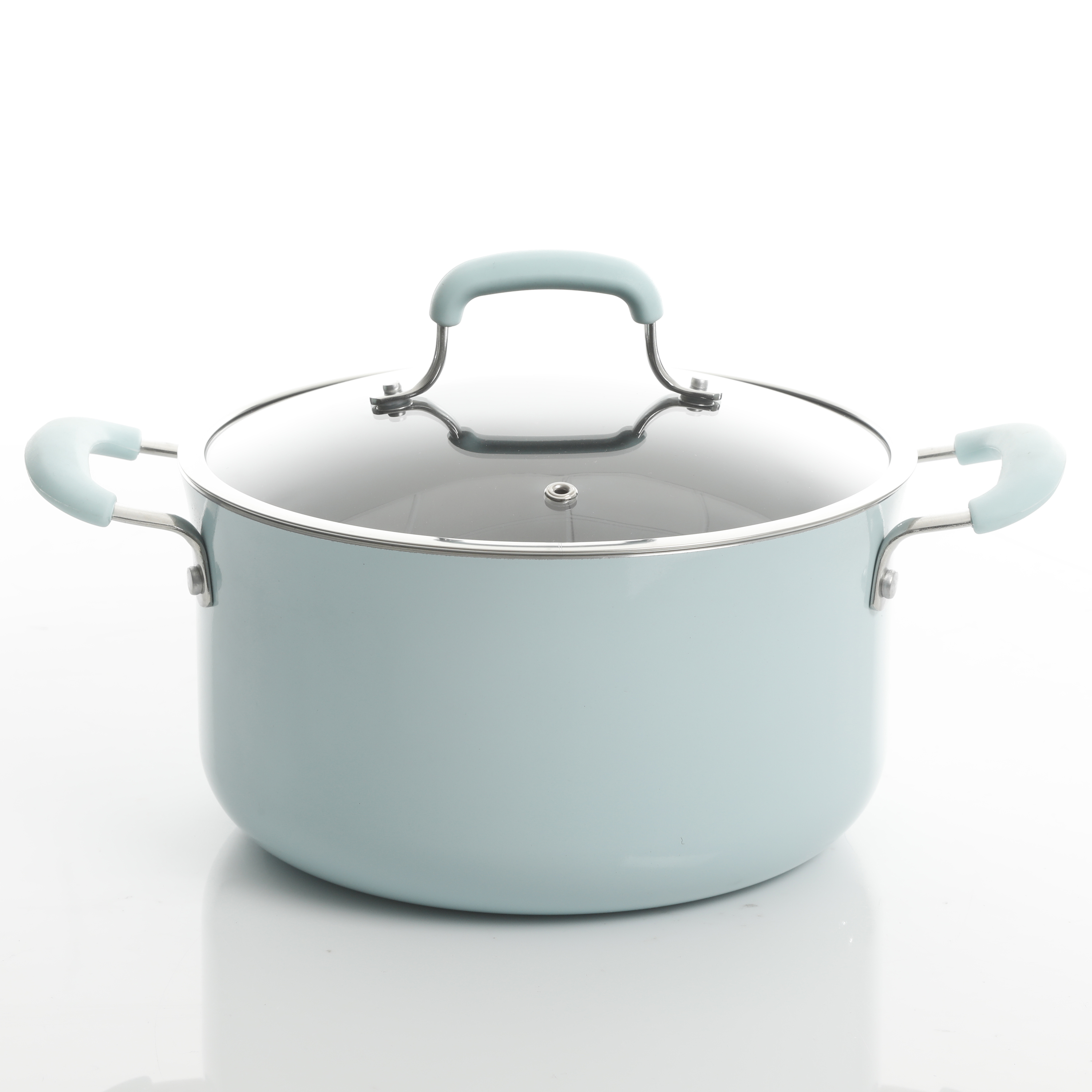 Elite Andover Nonstick Platinum Forged Aluminum Cookware Set, 10-Piece, Glacier Blue 12636910