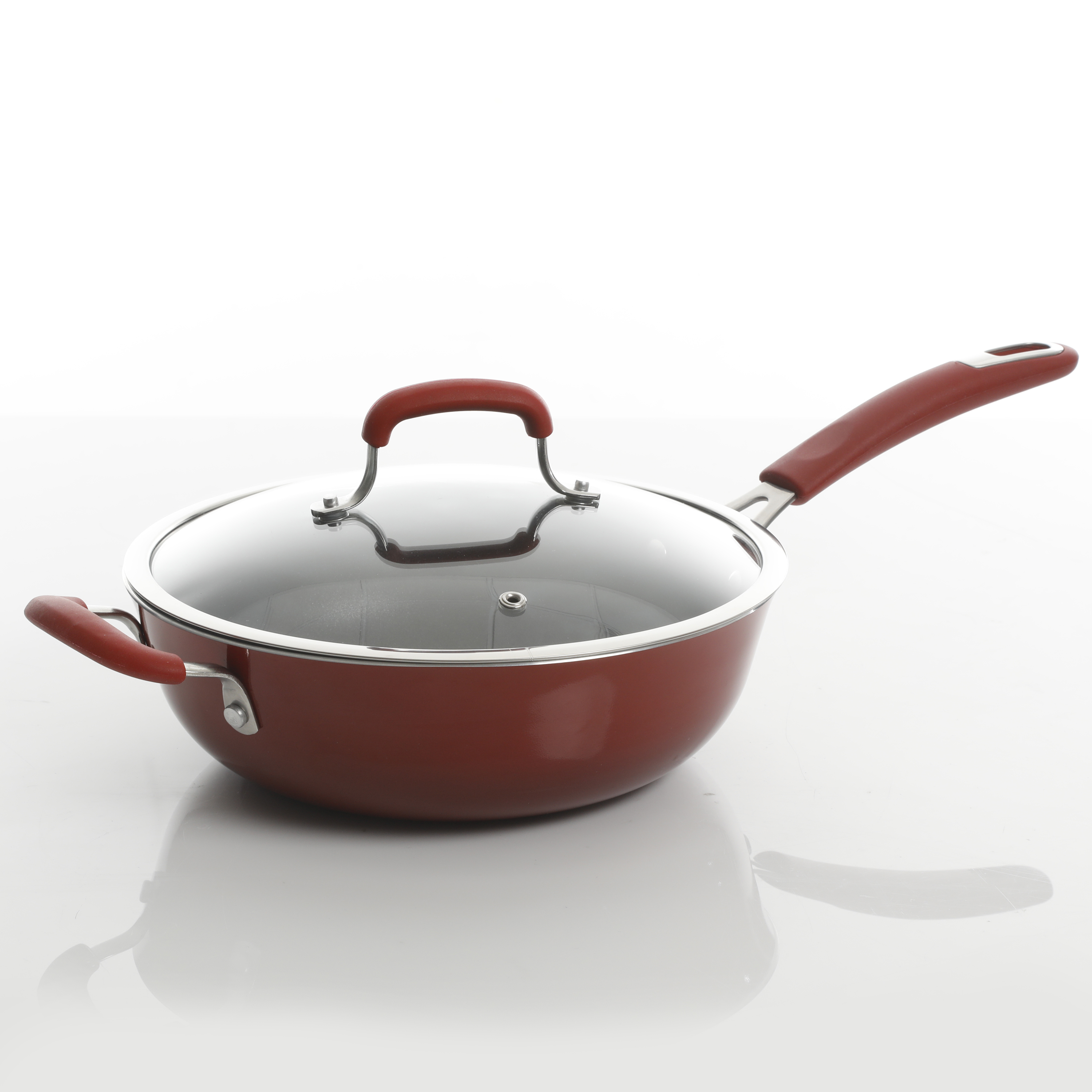 Elite Andover 10-Piece Aluminum Cookware Set, Red 1263701