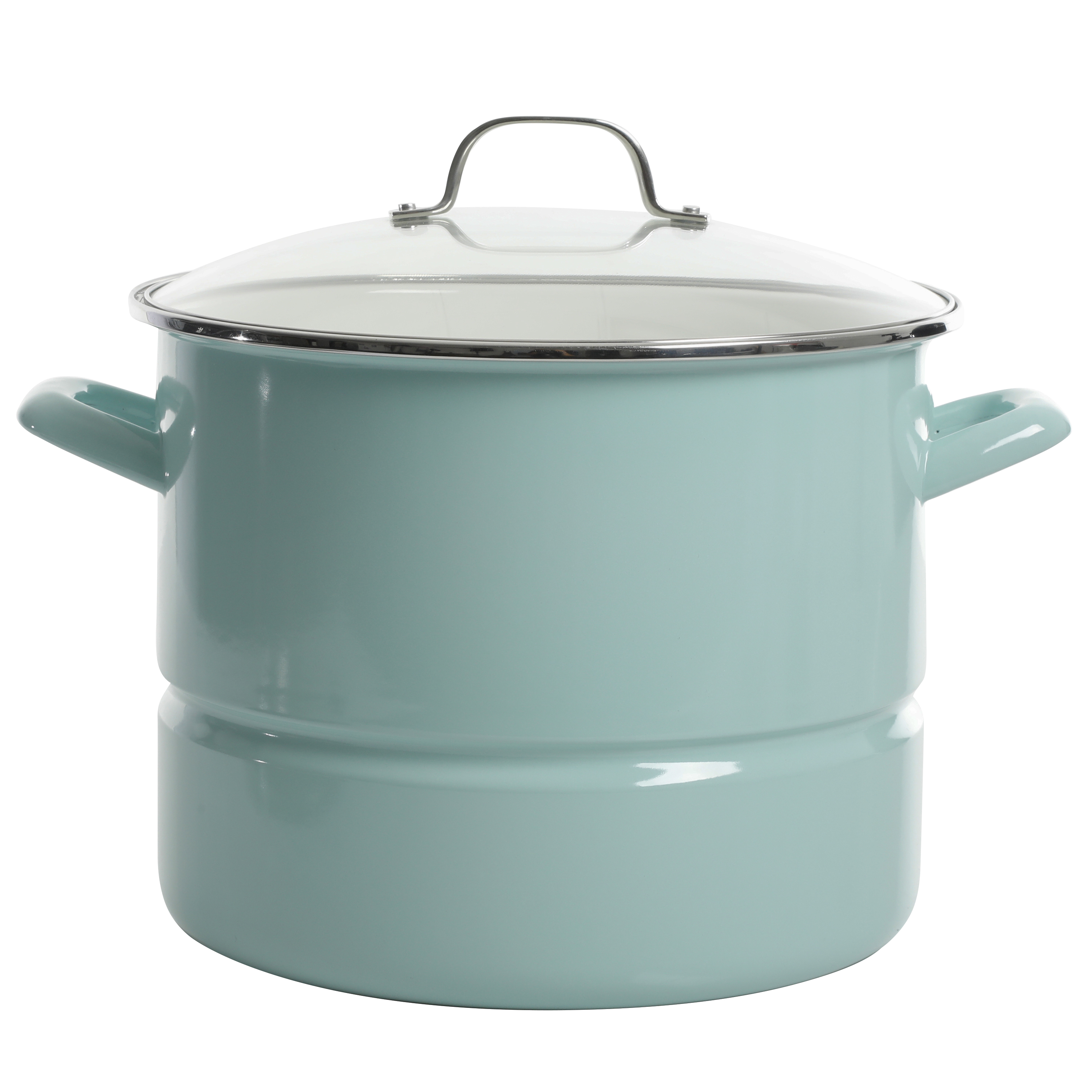 Broadway Steamer Stock Pot with Insert and Lid, 16-Quart, Glacier Blue 12639403