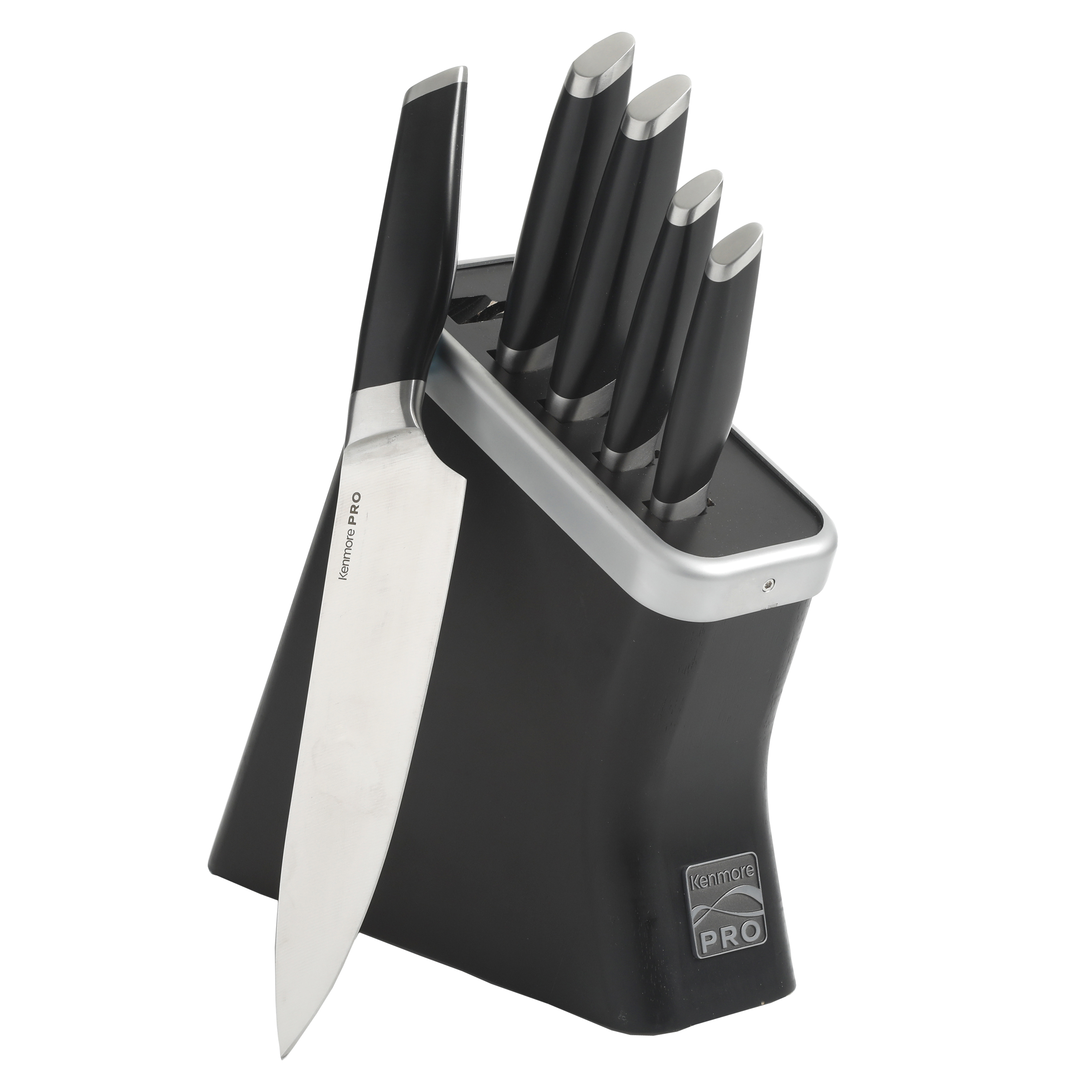 Pro Truman Stainless Steel Knife Block Set, 6-Piece, Black 12750106
