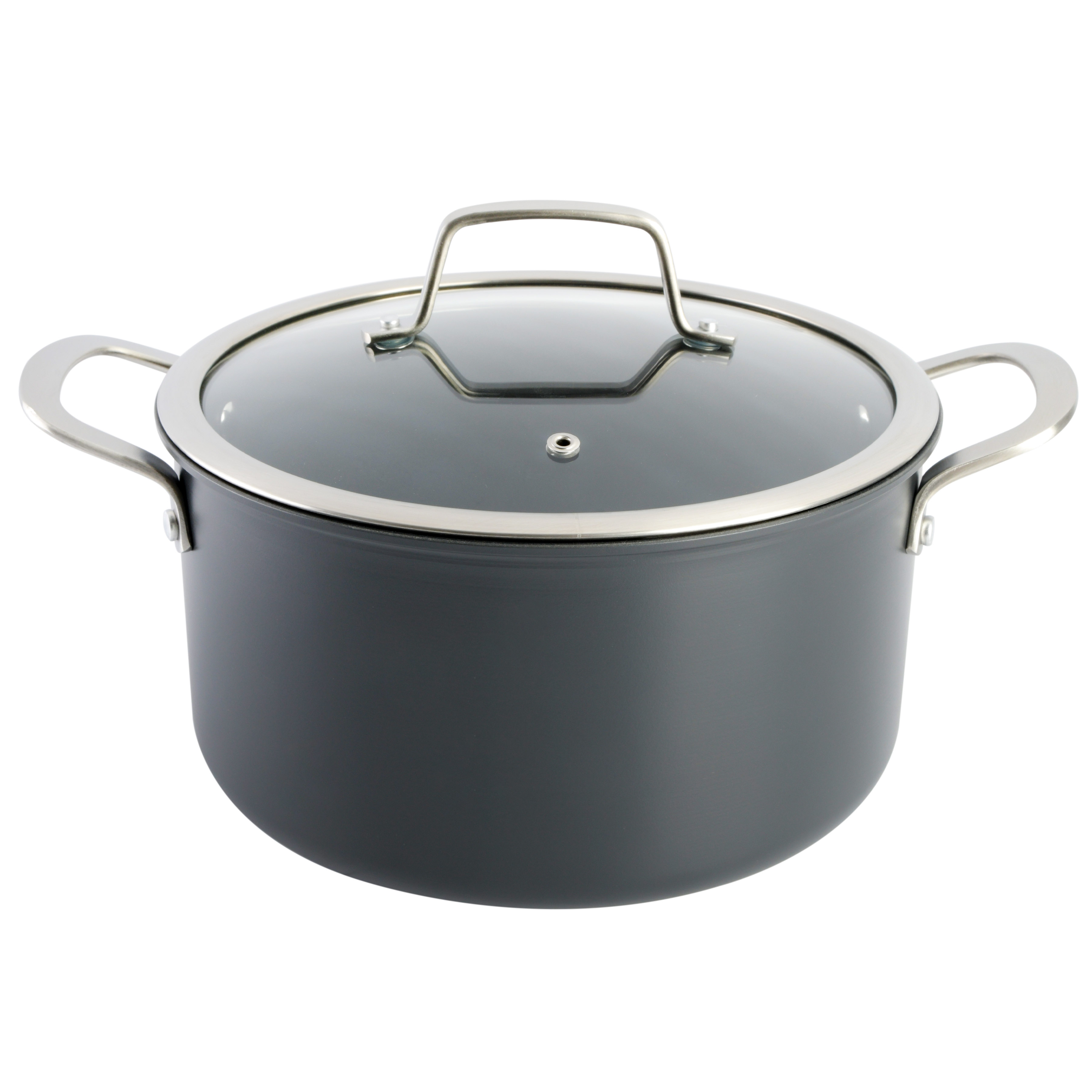 Pro Arbor Heights 7-Layer Hard Anodized Induction Nonstick Platinum Forged Aluminum Cookware Set, 10-Piece, Black 12762110