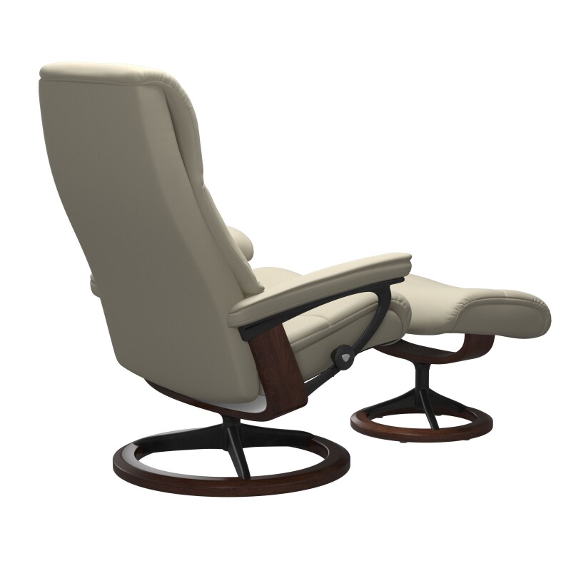 Stressless® View (M) Signature Base Recliner with Ottoman 1307315094154503