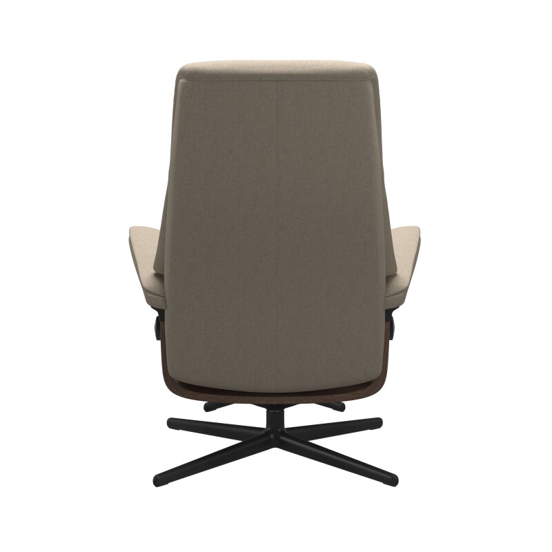 Stressless® View (M) Cross Base Recliner with Ottoman 1307317579814506