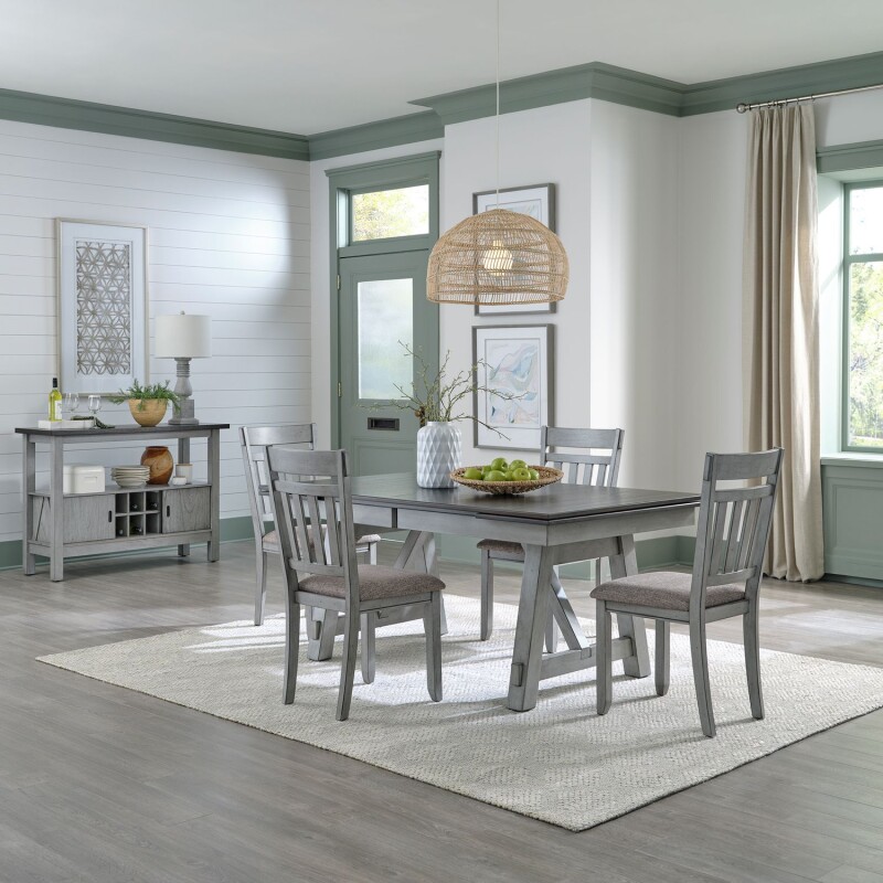 Newport 5 Piece Trestle Table Set 131CD5TRS