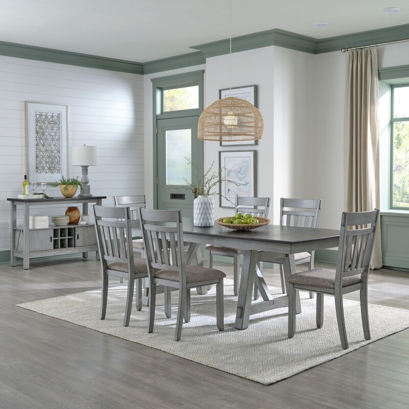 Newport 7 Piece Trestle Table Set 131CD7TRS