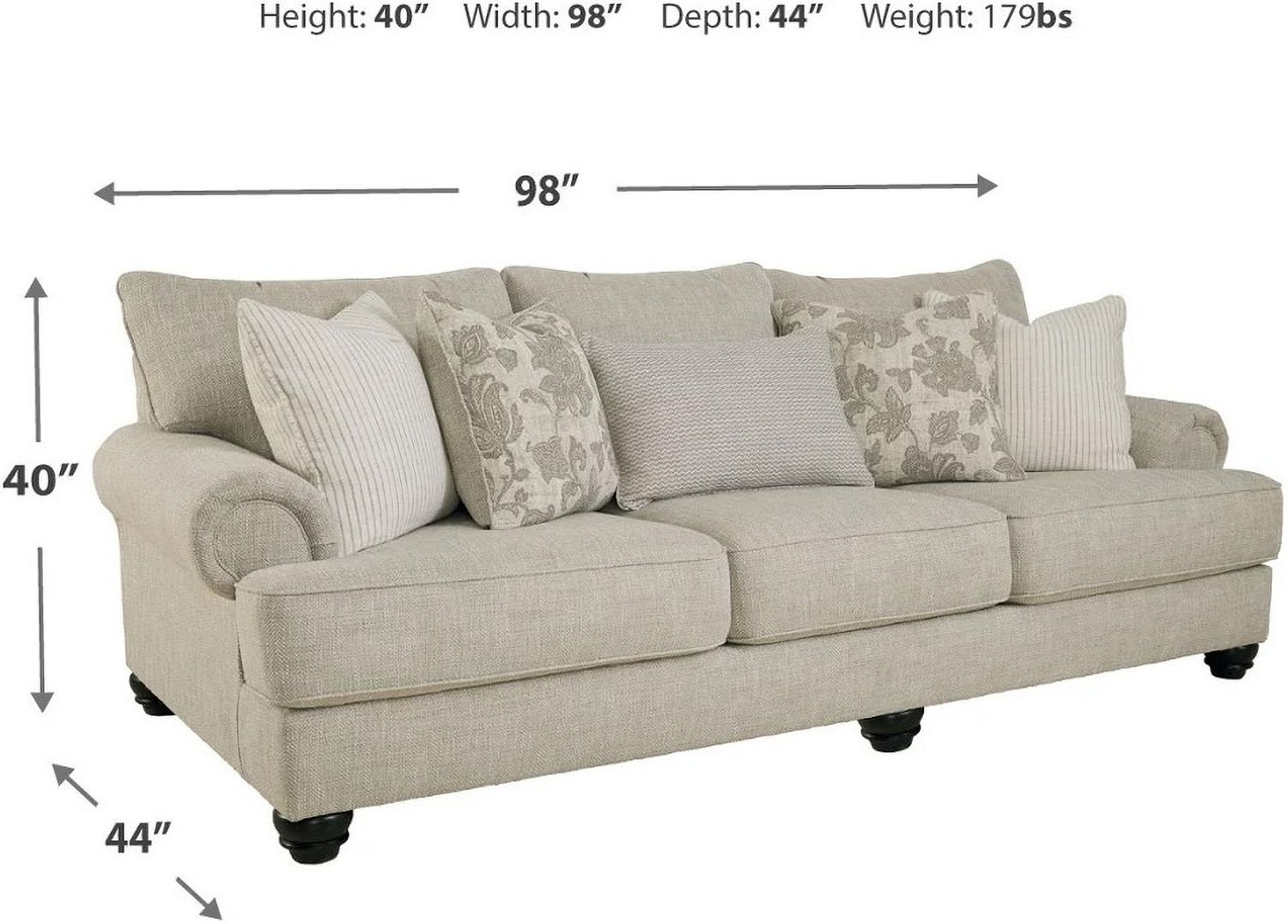 Asanti Sofa In Fog 1320138