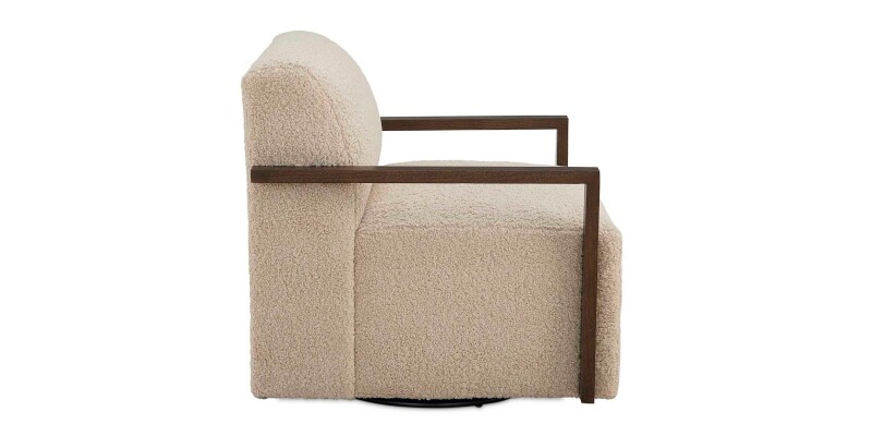 Creswell Wood Arm Swivel Chair 13280524