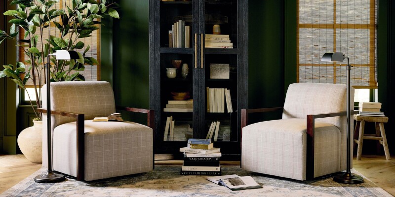 Creswell Wood Arm Swivel Chair 13280527