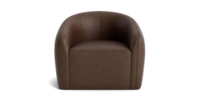 Garner Leather Barrel Swivel Chair 133205L53