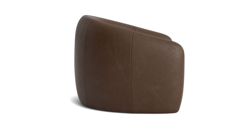 Garner Leather Barrel Swivel Chair 133205L60