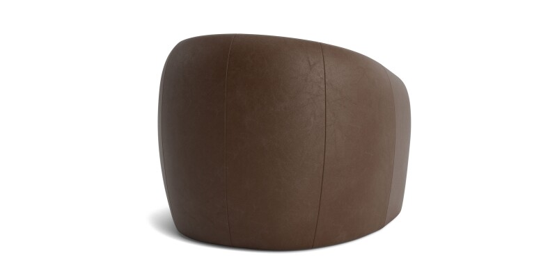 Garner Leather Barrel Swivel Chair 133205L60