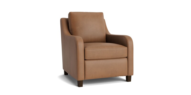 Scarlett Slope Arm Leather Accent Chair 134402L56