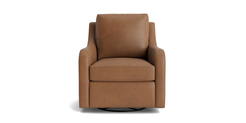 Scarlett Slope Arm Leather Swivel Glider Chair 134409L52