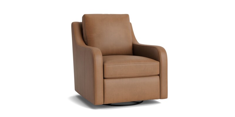 Scarlett Slope Arm Leather Swivel Glider Chair 134409L59