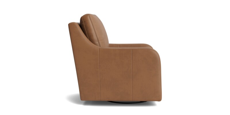 Scarlett Slope Arm Leather Swivel Glider Chair 134409L61