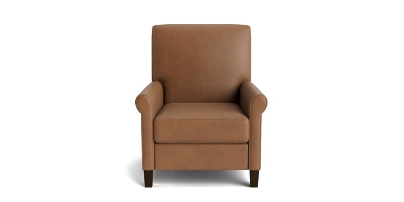 Nelson Leather Sock Arm Lay Flat Manual Recliner 13463L53