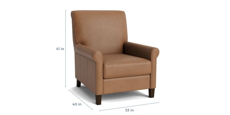 Nelson Leather Sock Arm Lay Flat Manual Recliner 13463L53