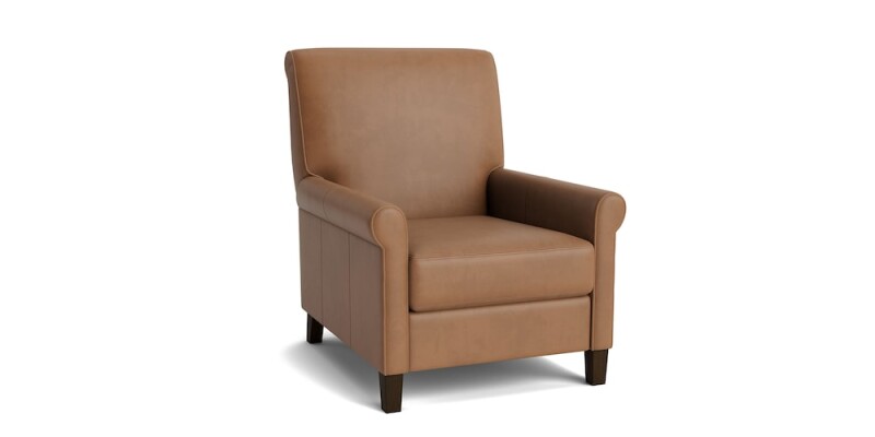 Nelson Leather Sock Arm Lay Flat Manual Recliner 13463L53