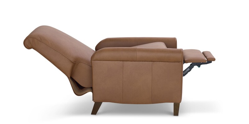 Nelson Leather Sock Arm Lay Flat Power Recliner 13463L72358BF808LOUNGEPWR