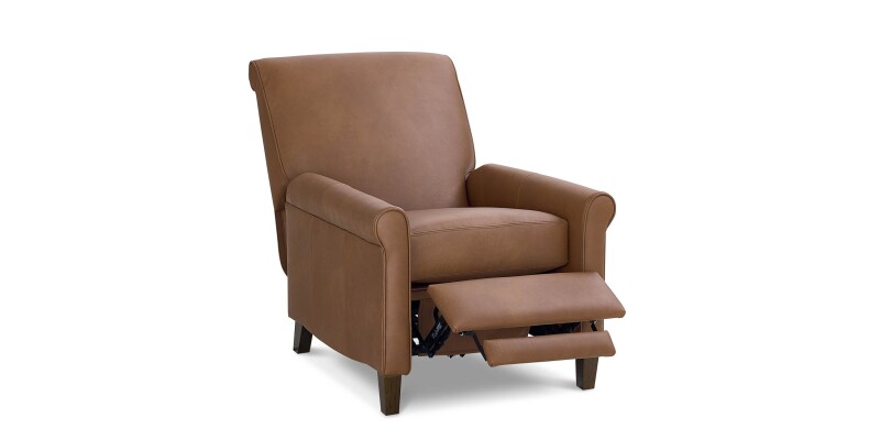 Nelson Leather Sock Arm Lay Flat Power Recliner 13463L72358BF808SUPPORTPWR