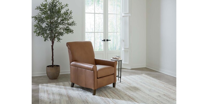 Nelson Leather Sock Arm Lay Flat Power Recliner 13463TL723519BF808PREMIERPWR