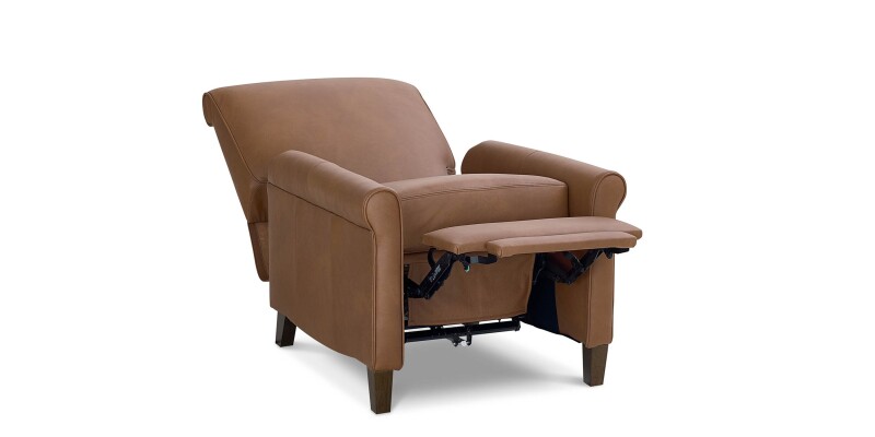 Nelson Leather Sock Arm Lay Flat Power Recliner 13463TL72358BF808PREMIERPWR