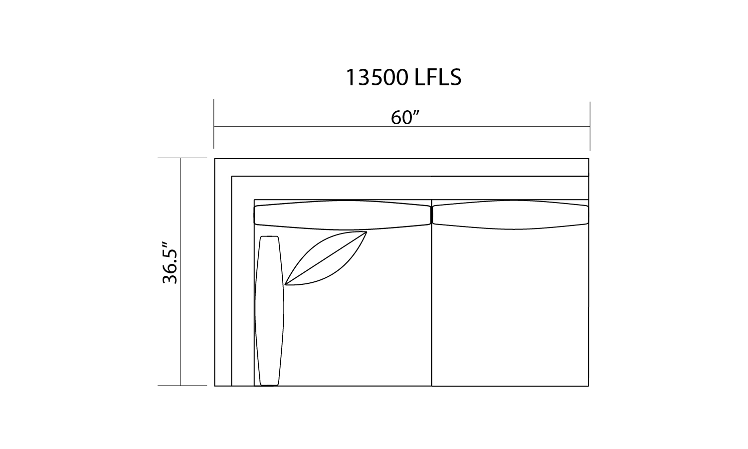 13500 L/F 1 ARM LOVESEAT Robin Eggshell 13500LFLS02