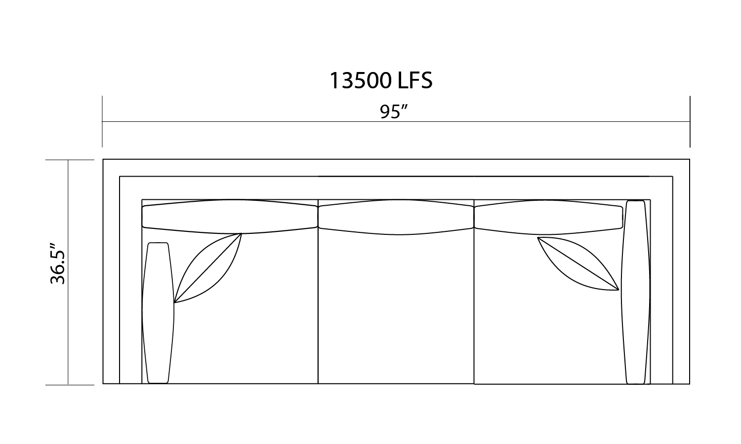 13500 L/F CORNER SOFA Robin Rainfall 13500LFS03