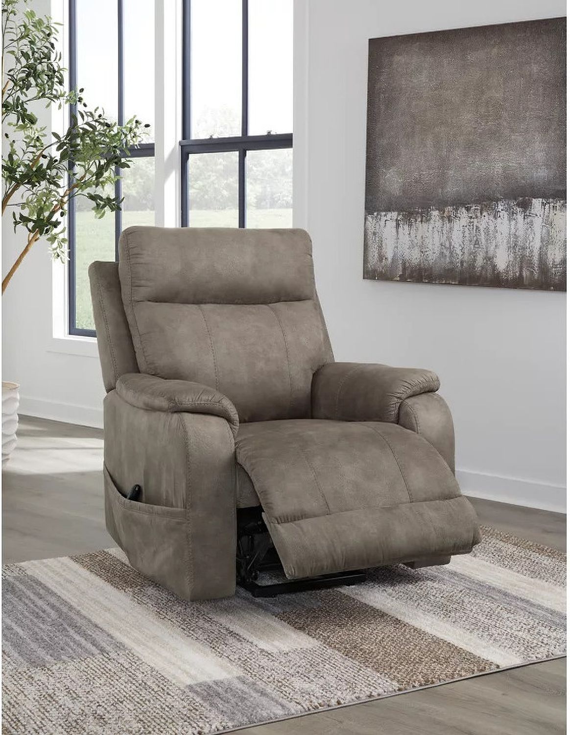 Crestmeade Power Lift Recliner In Fossil 1350312