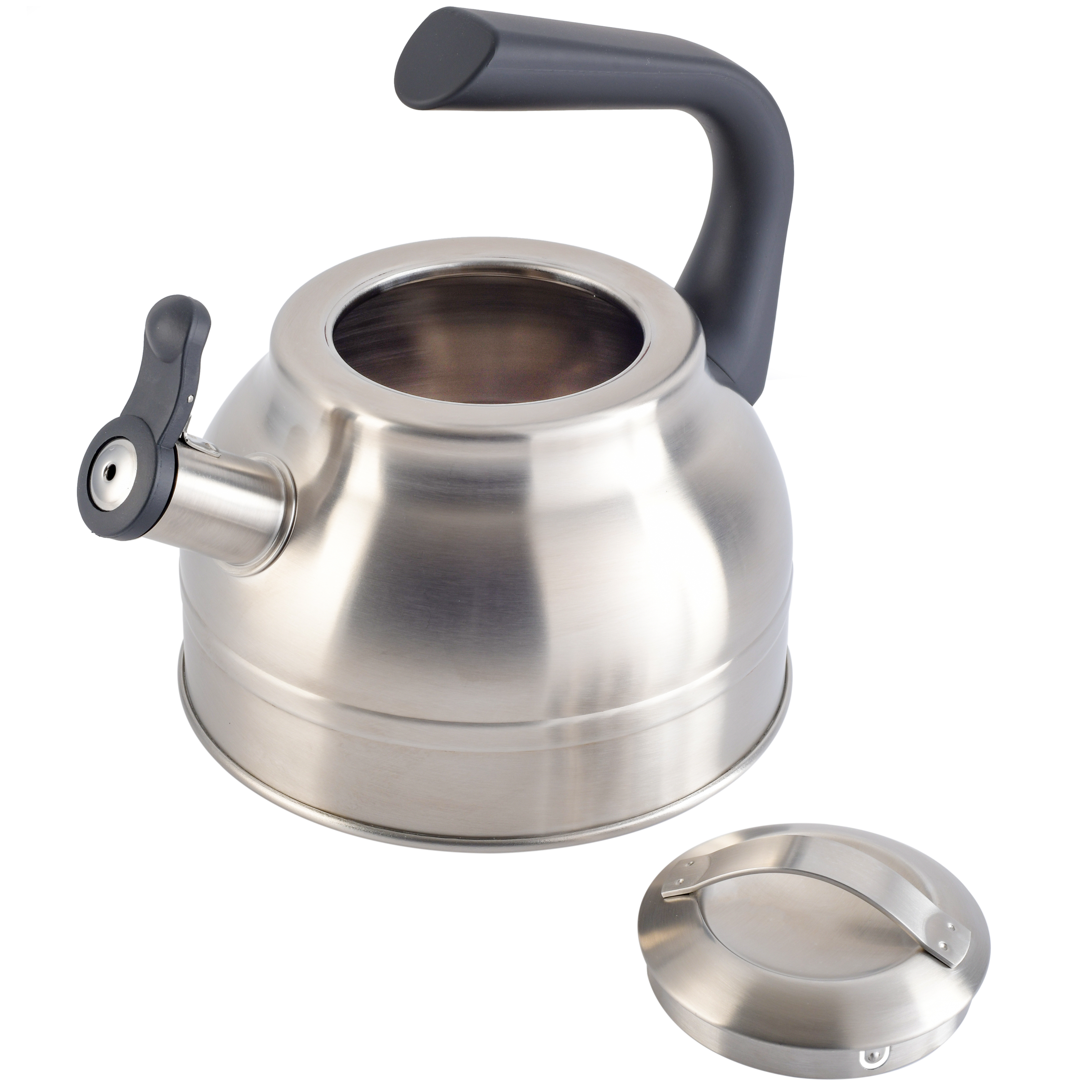 Elite Costner 2.3 Qt Stainless Steel Tea Kettle w/Encapsulated Base & Bakelite Handle - Satin Stainless Steel 13741001