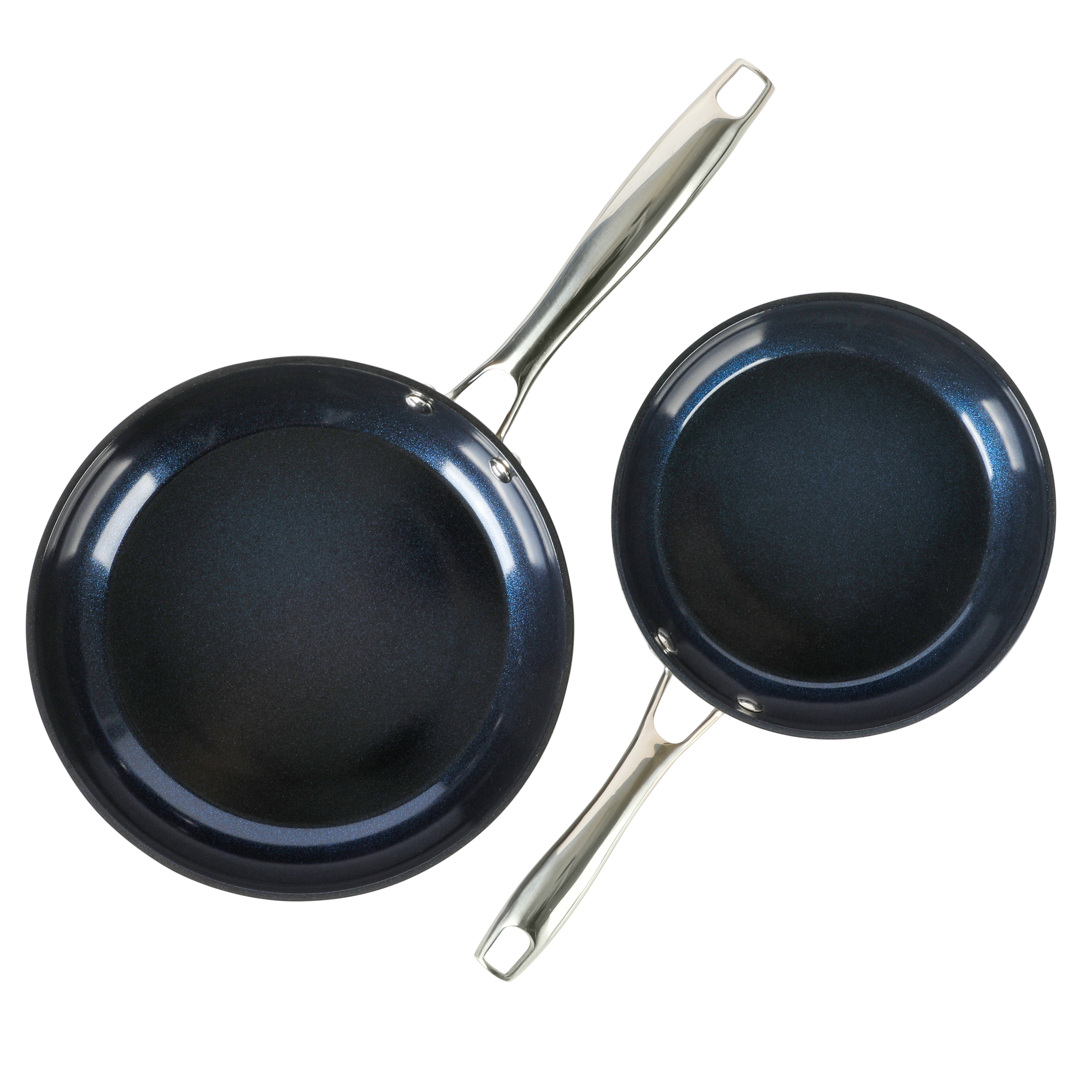 Elite Cyrus Hard-anodized Aluminum Nonstick Diamond-Infused Ceramic Cookware Set with Kitchen Tools, 10-piece, Cast Handles, Tempered Glass Lids, Induction Safe, Oven Safe 1374161