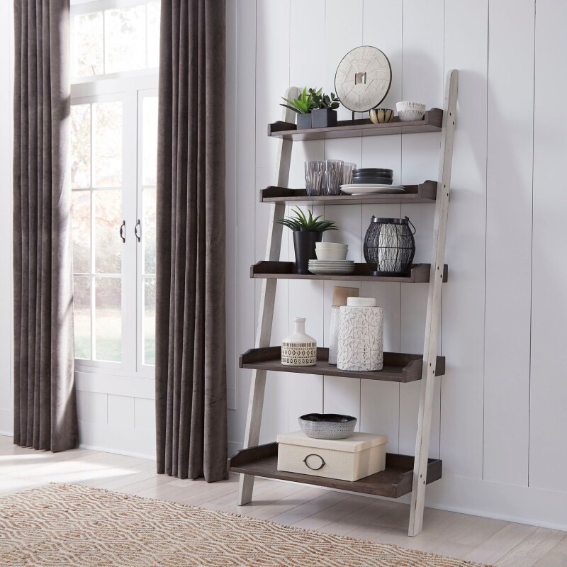 Farmhouse Leaning Bookcase 139WHBK202