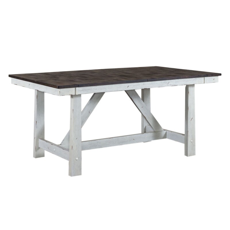 Farmhouse Optional 5 Piece Trestle Table Set 139WHCDO5TRS