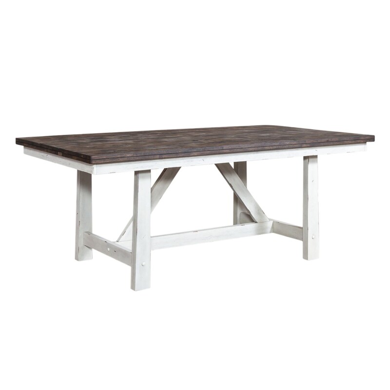 Farmhouse Fixed Top Trestle Table 139WHT4078