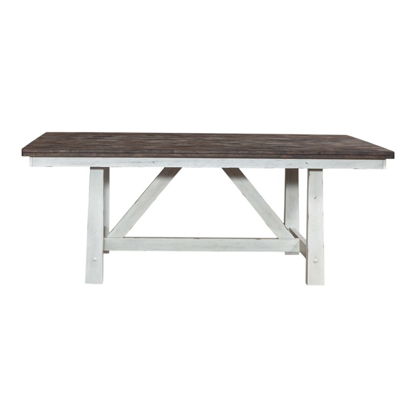 Farmhouse Fixed Top Trestle Table 139WHT4078
