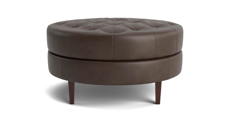 Delway Round Leather Ottoman 14003535TL54